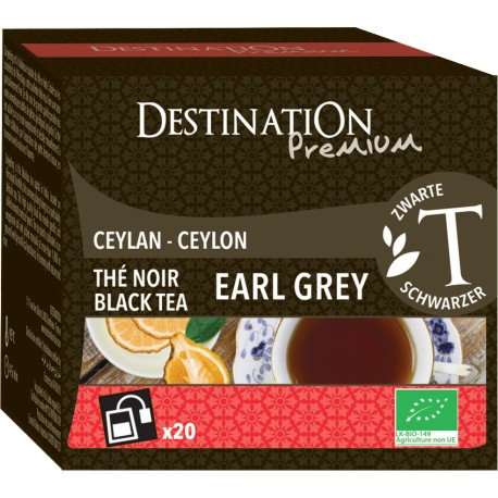 Čierny čaj Earl Grey sáčkovaný Destination 20 x 2g