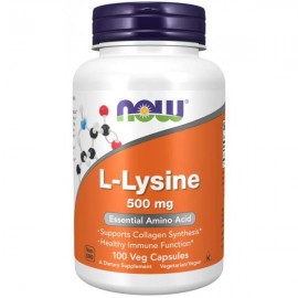 L-Lyzín 500 mg Vegan kaps - NOW Foods, 100cps