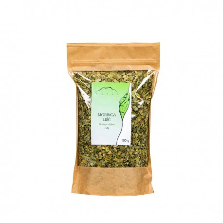 Moringa list - Moringa oleifera - 100g sekaný