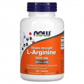 NOW FOODS L-Arginín Double Strength, 1000 mg, 120 tabliet