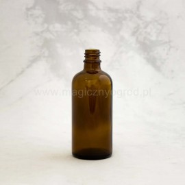 Hnedá sklenená fľaša - 100ml, vnútorný priemer 18 mm