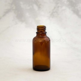 Hnedá sklenená fľaša - 30ml, vnútorný priemer 18 mm