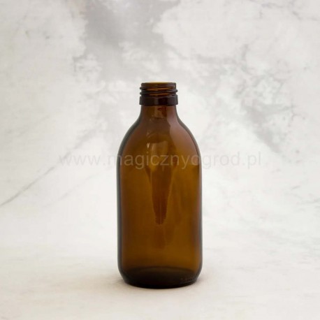 Hnedá sklenená fľaša - 250ml, vnútorný priemer 28 mm