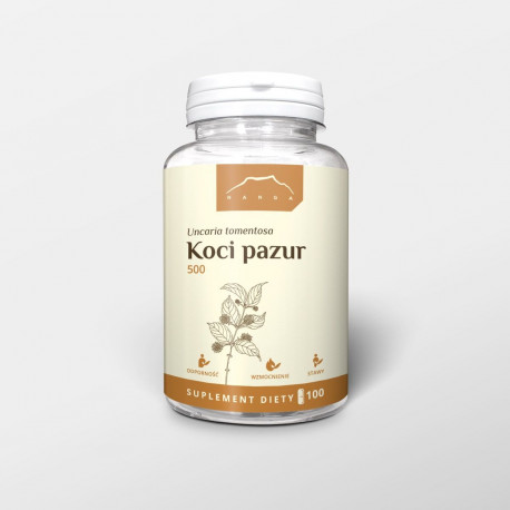 Mačací pazúr - Vilcacora 500 mg x 100 kapsúl - Uncaria tomentosa