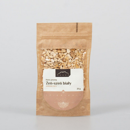 Ženšen biely - Panax ginseng - 25g rezaného koreňa