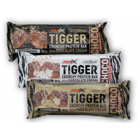 Tygr Choco Chrumkavá tyčinka s vysokým obsahom bielkovín 60g - marcipánový koláč