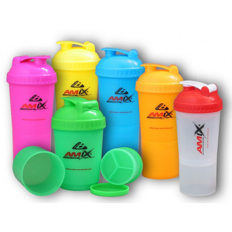 Shaker Monster fľaša Amix 600ml - modrá