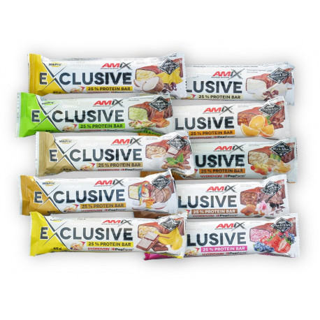 12x Exkluzívna proteínová tyčinka 85g MIX - karibský punč