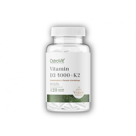 Vitamin D3 4000 IU + K2 vege 120 kapslí