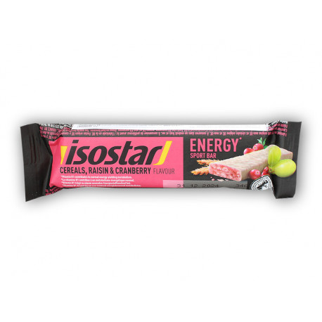 Isostar energy sport bar 40g - rozinky s brusinkami
