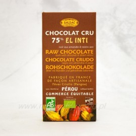 Horká čokoláda 75% Criollo kakao mandle a hrozienka 100 g