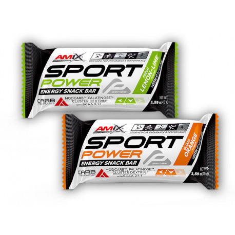 Sport Power Energy Snack Bar With Caffein 45g - lemon lime